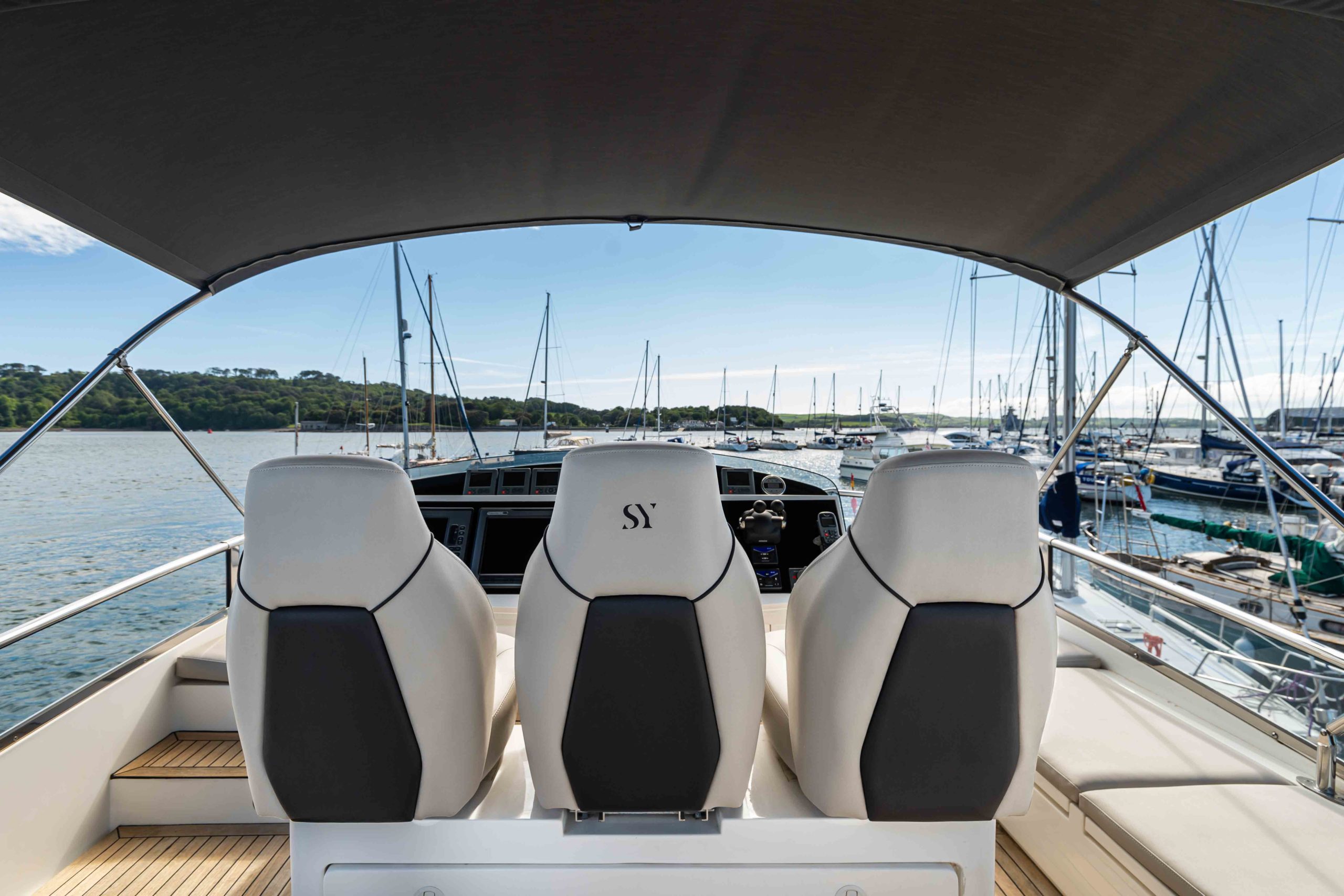 SETAG refurbished exterior yacht helm seats