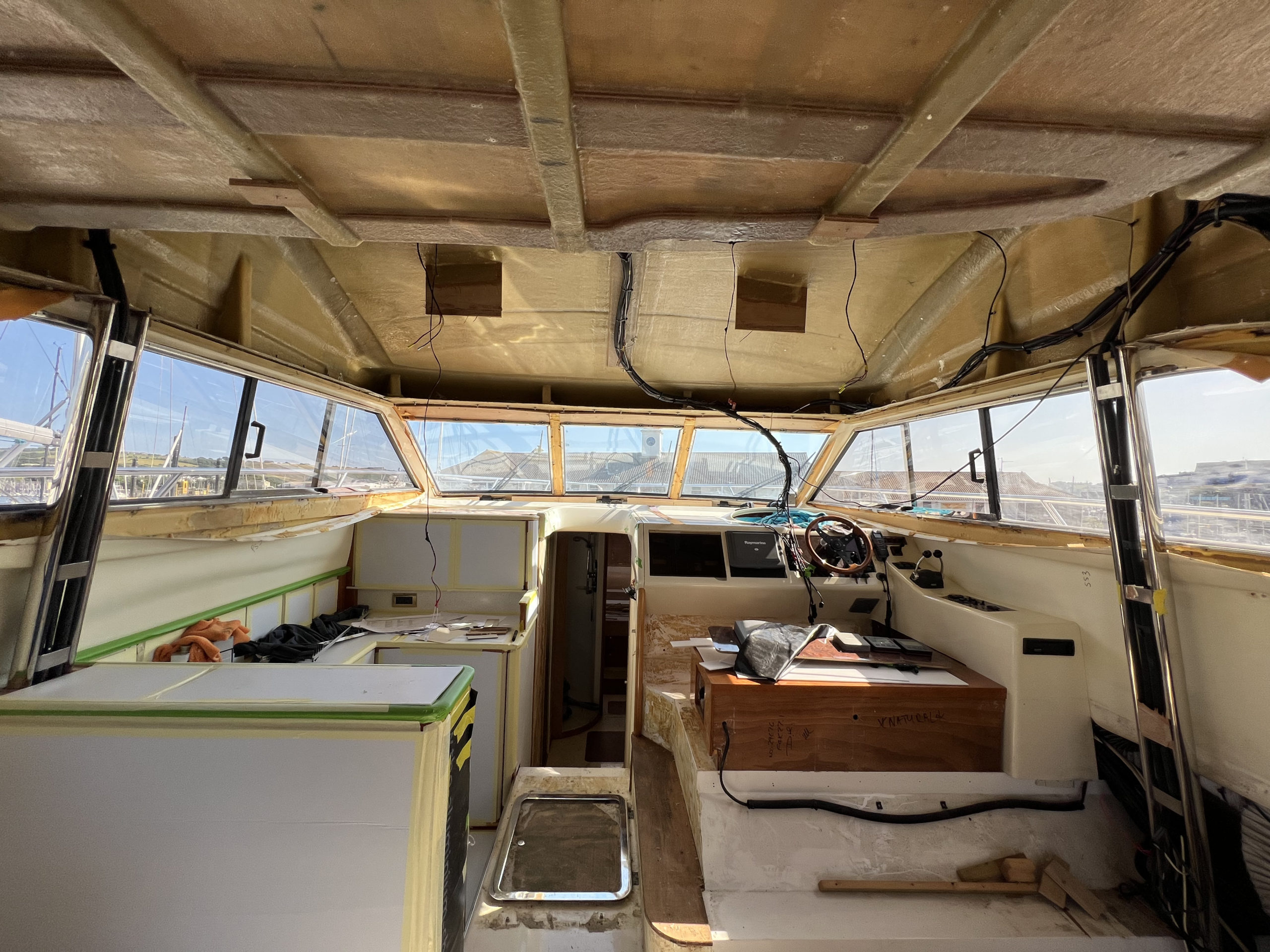 Princess 460 showing the saloon During refit