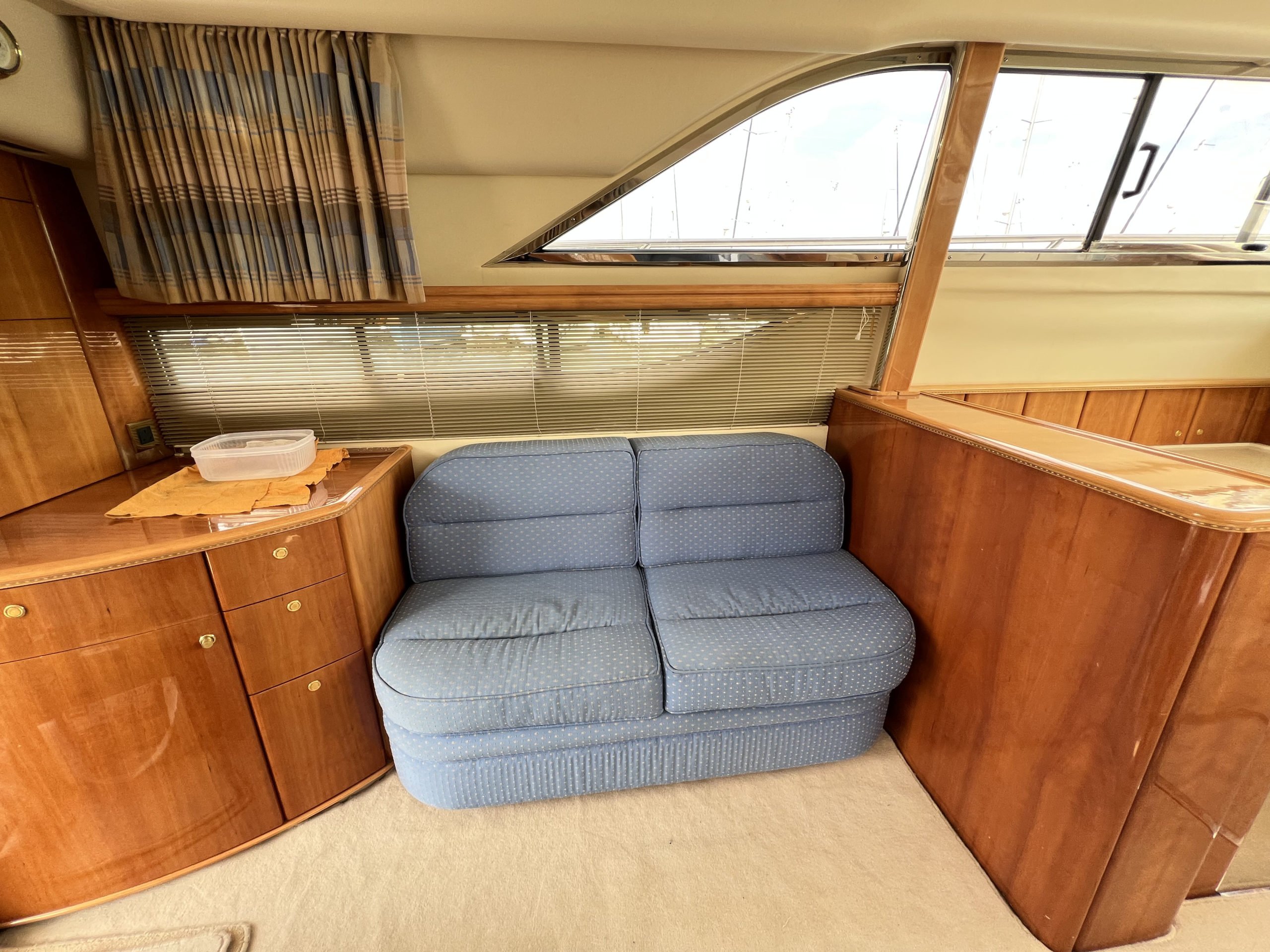 Princess 460 showing the sofa before it turns into a bespoke TV unit