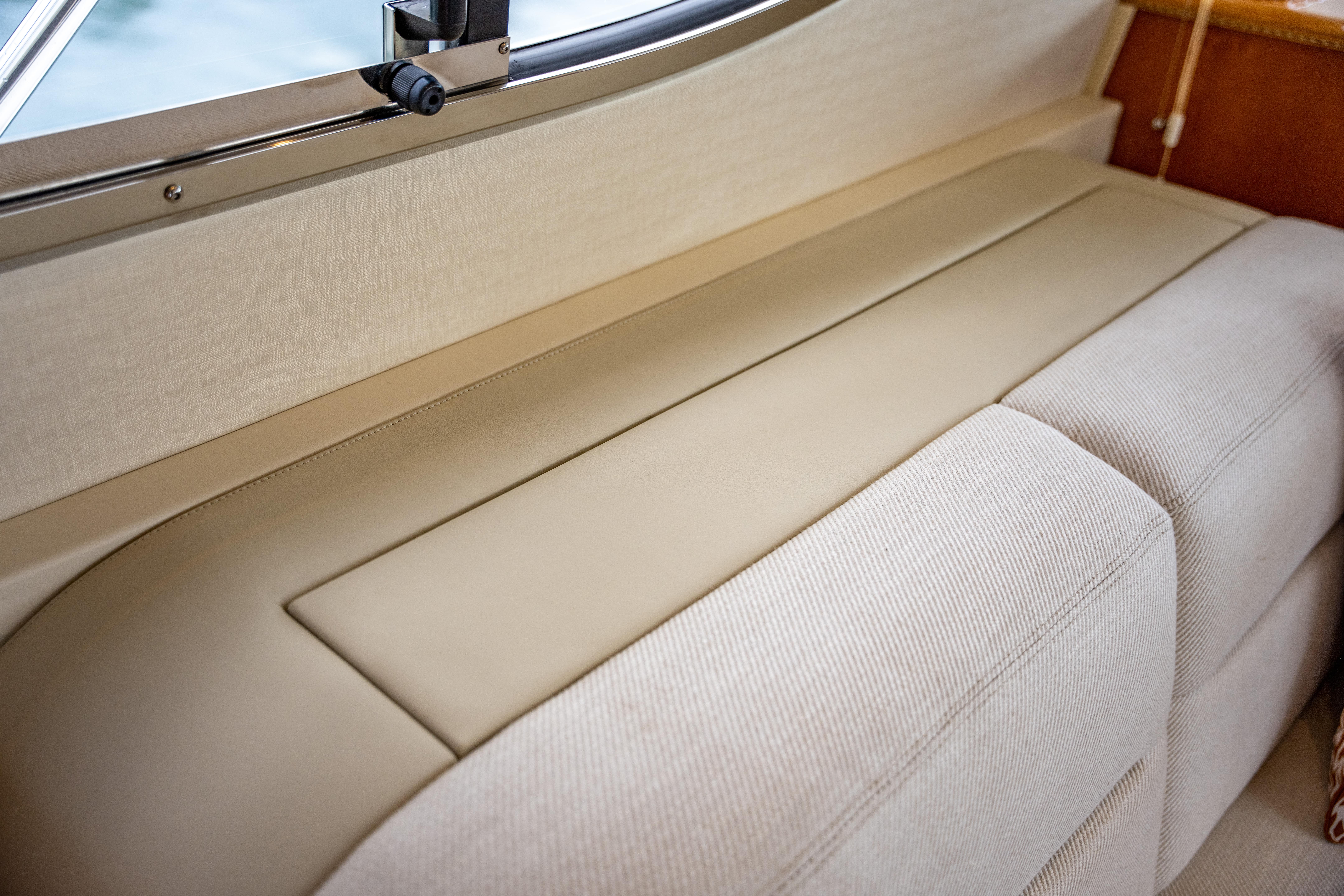 Princess 460 showing the sofa tv unit after refit