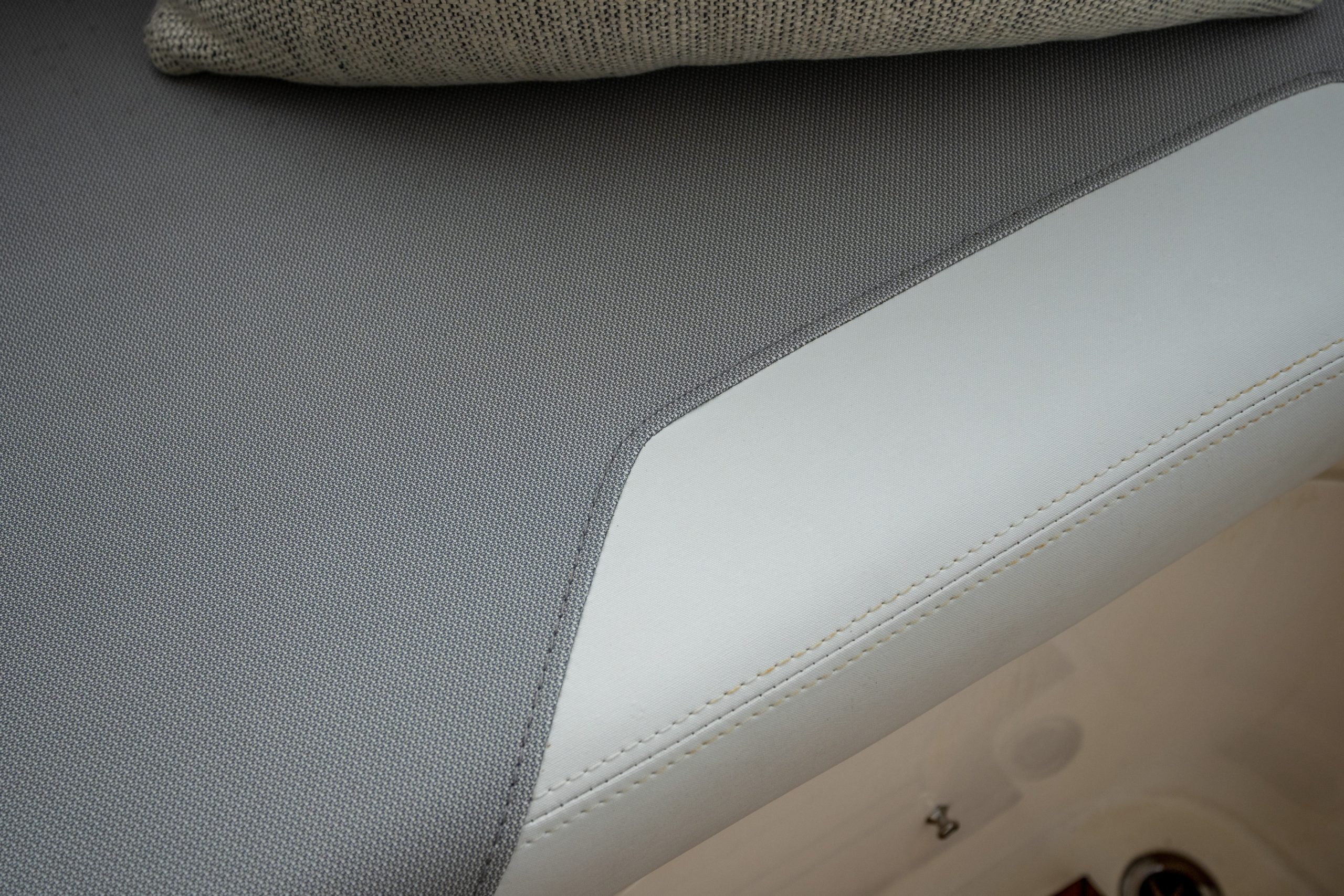 Princess 460 showing the cockpit upholstery detail